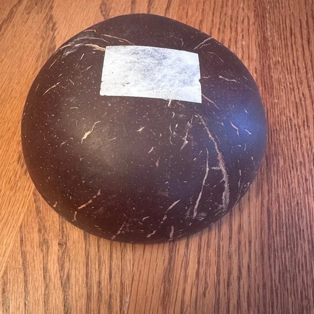 Coconut Shell Trinket Bowl‎ 5.5in Teal Excellent Mother of Pearl